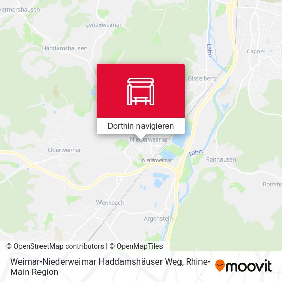 Weimar-Niederweimar Haddamshäuser Weg Karte