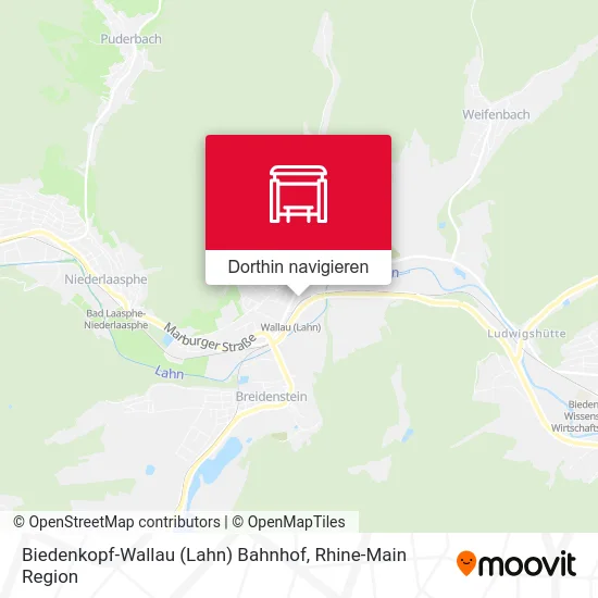 Biedenkopf-Wallau (Lahn) Bahnhof Karte
