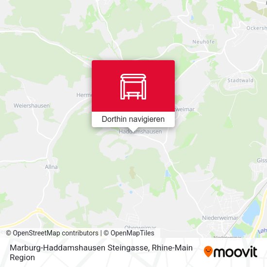 Marburg-Haddamshausen Steingasse Karte