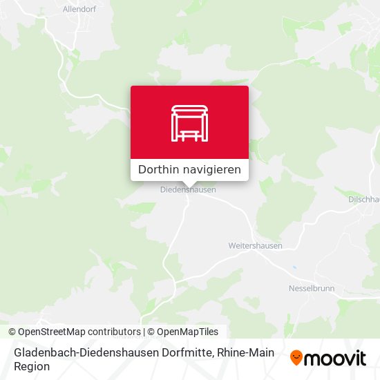 Gladenbach-Diedenshausen Dorfmitte Karte