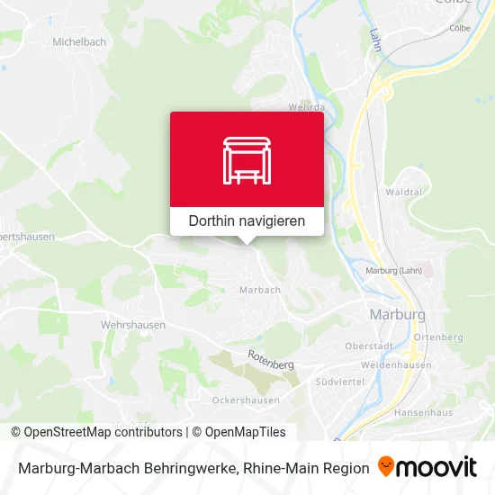 Marburg-Marbach Behringwerke Karte