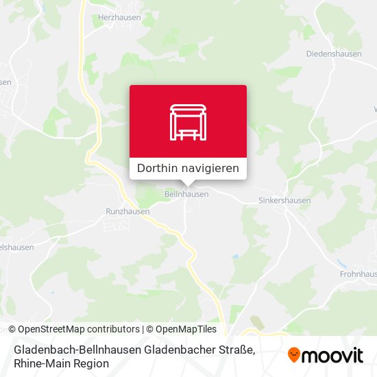 Gladenbach-Bellnhausen Gladenbacher Straße Karte