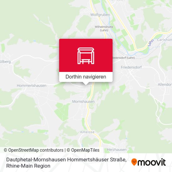 Dautphetal-Mornshausen Hommertshäuser Straße Karte