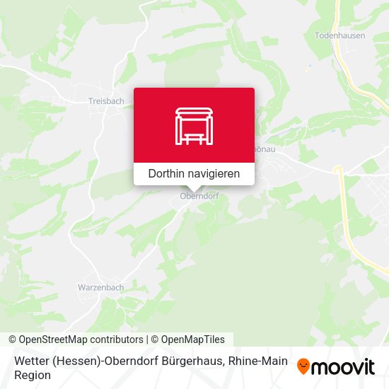 Wetter (Hessen)-Oberndorf Bürgerhaus Karte