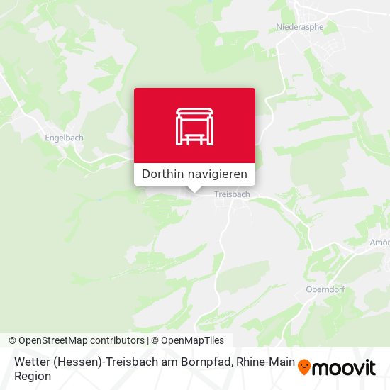 Wetter (Hessen)-Treisbach am Bornpfad Karte