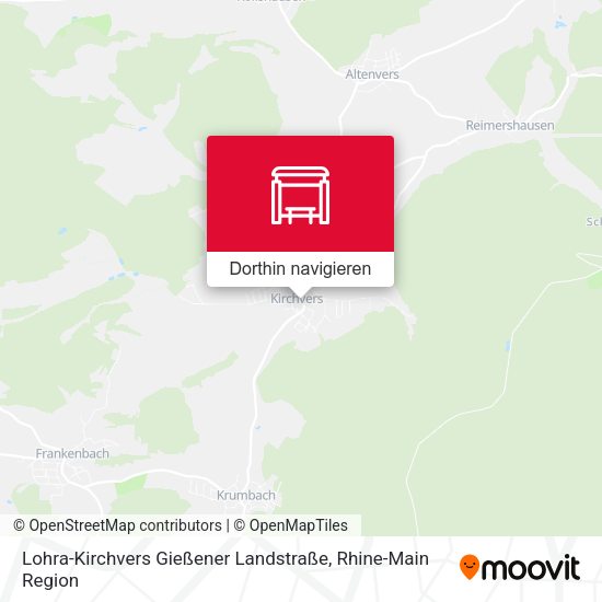 Lohra-Kirchvers Gießener Landstraße Karte