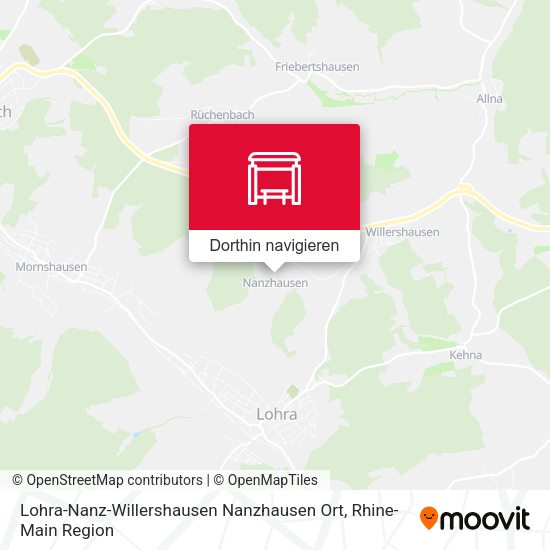 Lohra-Nanz-Willershausen Nanzhausen Ort Karte