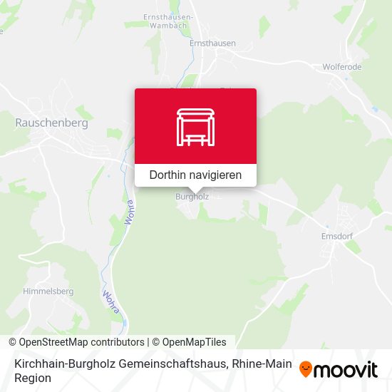 Kirchhain-Burgholz Gemeinschaftshaus Karte