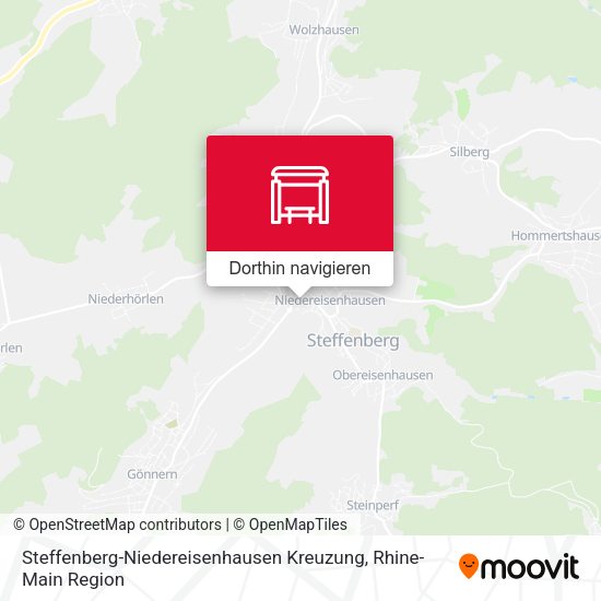 Steffenberg-Niedereisenhausen Kreuzung Karte