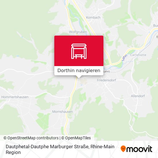 Dautphetal-Dautphe Marburger Straße Karte