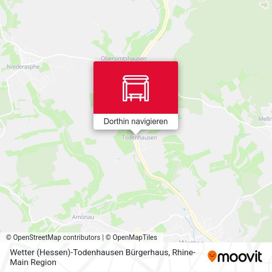 Wetter (Hessen)-Todenhausen Bürgerhaus Karte