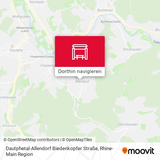 Dautphetal-Allendorf Biedenkopfer Straße Karte