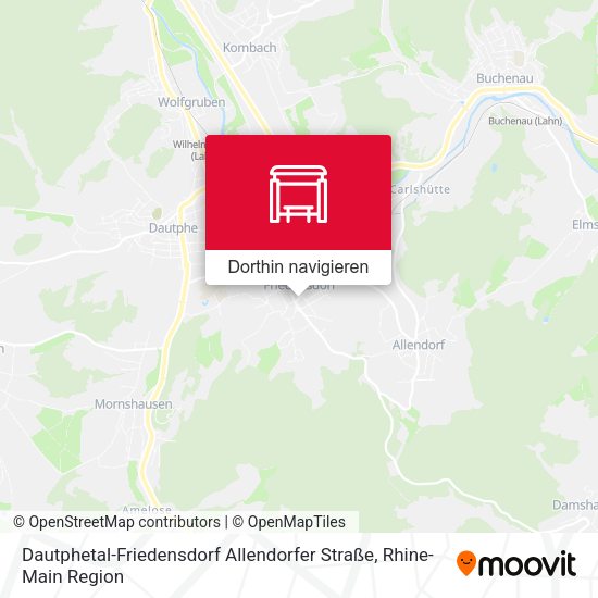Dautphetal-Friedensdorf Allendorfer Straße Karte