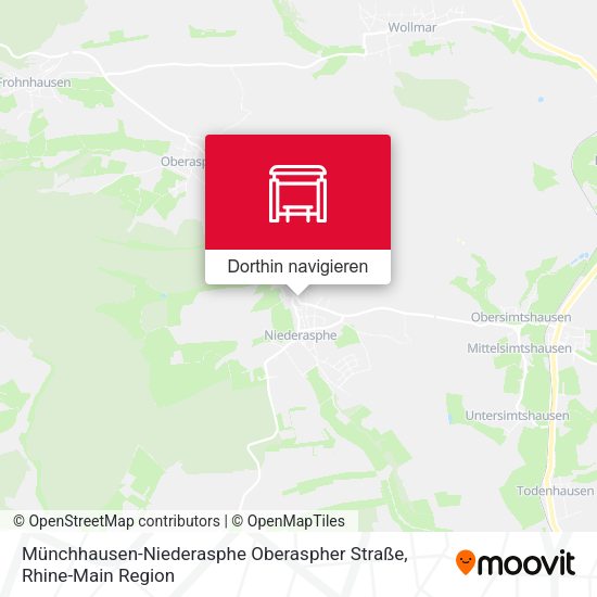 Münchhausen-Niederasphe Oberaspher Straße Karte