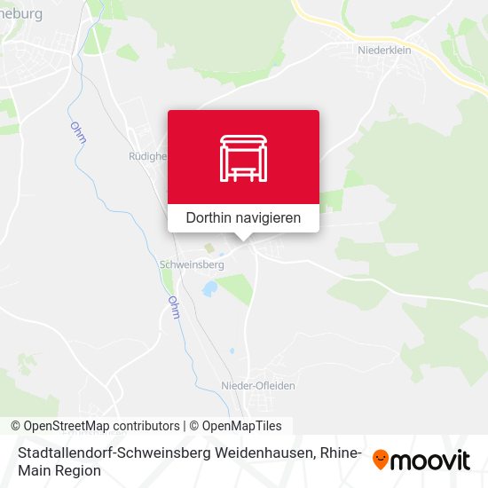 Stadtallendorf-Schweinsberg Weidenhausen Karte