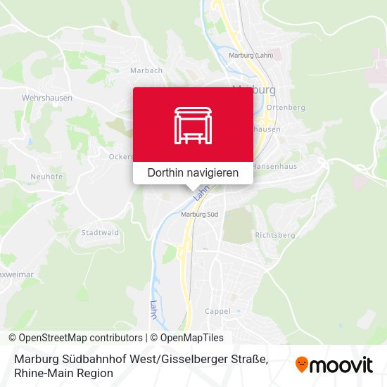 Marburg Südbahnhof West / Gisselberger Straße Karte