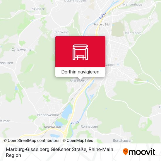 Marburg-Gisselberg Gießener Straße Karte