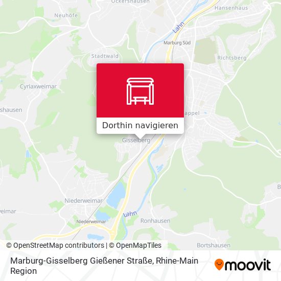 Marburg-Gisselberg Gießener Straße Karte