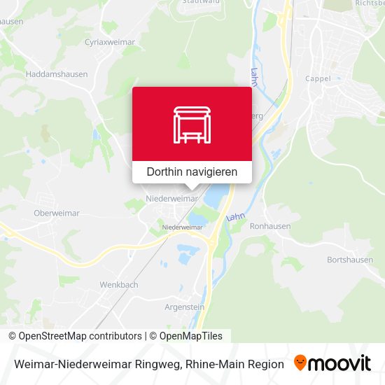 Weimar-Niederweimar Ringweg Karte