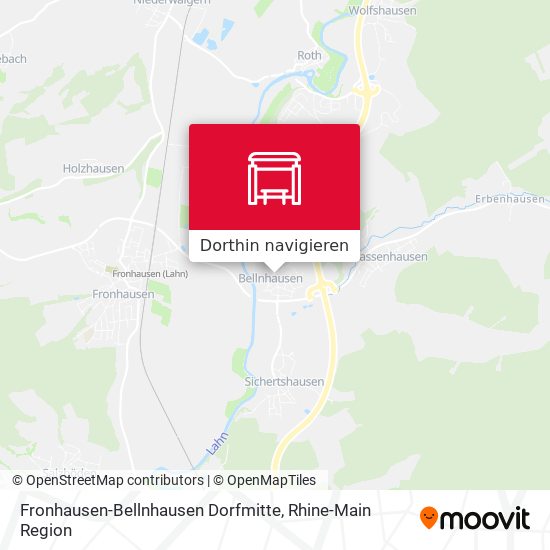 Fronhausen-Bellnhausen Dorfmitte Karte