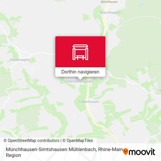 Münchhausen-Simtshausen Mühlenbach Karte
