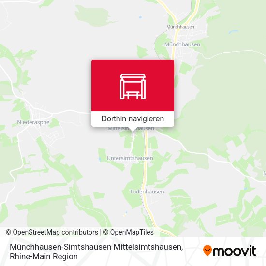Münchhausen-Simtshausen Mittelsimtshausen Karte