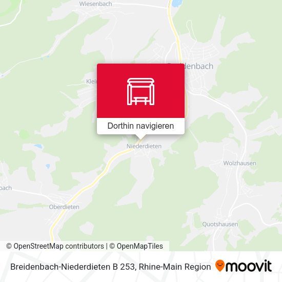Breidenbach-Niederdieten B 253 Karte