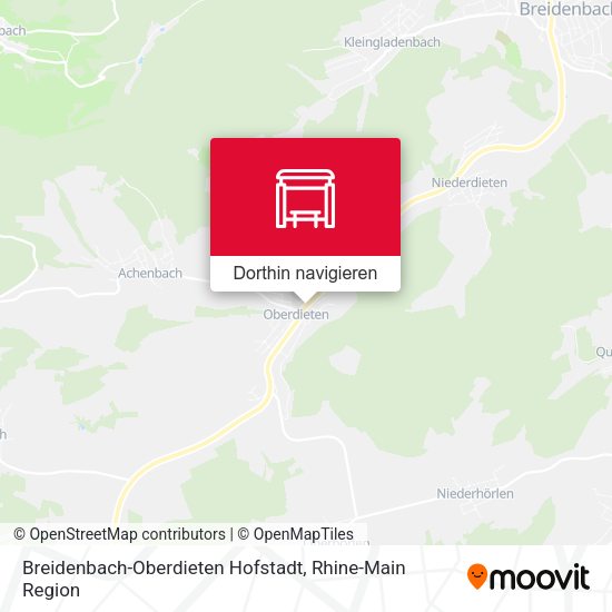Breidenbach-Oberdieten Hofstadt Karte