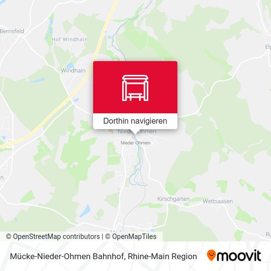 Mücke-Nieder-Ohmen Bahnhof Karte