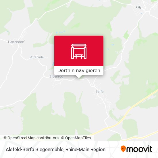 Alsfeld-Berfa Biegenmühle Karte