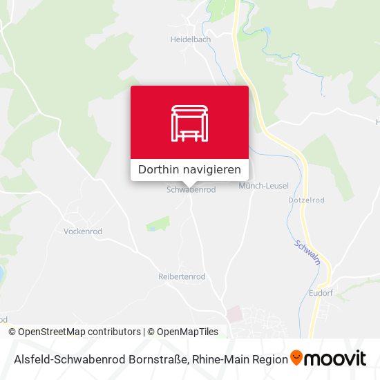 Alsfeld-Schwabenrod Bornstraße Karte