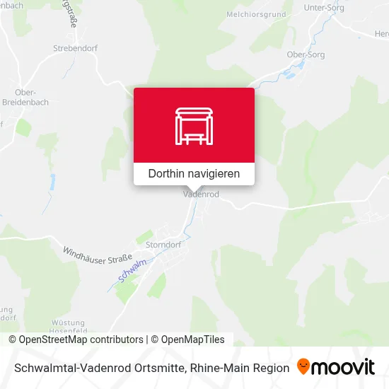 Schwalmtal-Vadenrod Ortsmitte Karte