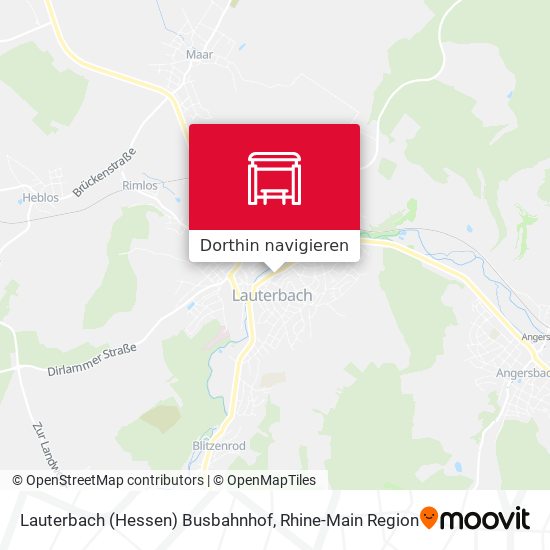 Lauterbach (Hessen) Busbahnhof Karte