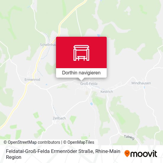 Feldatal-Groß-Felda Ermenröder Straße Karte