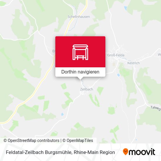 Feldatal-Zeilbach Burgsmühle Karte