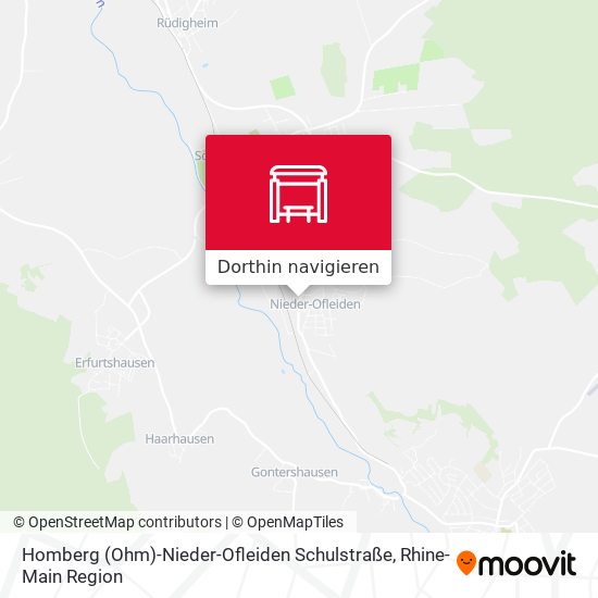 Homberg (Ohm)-Nieder-Ofleiden Schulstraße Karte
