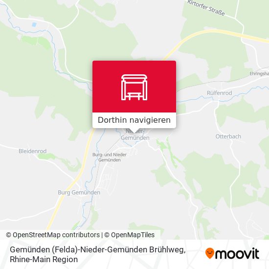 Gemünden (Felda)-Nieder-Gemünden Brühlweg Karte
