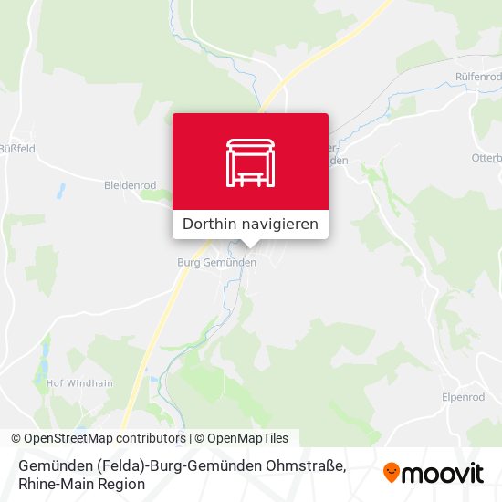 Gemünden (Felda)-Burg-Gemünden Ohmstraße Karte