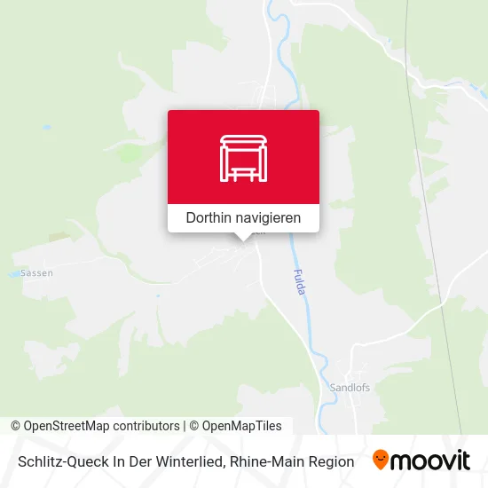 Schlitz-Queck In Der Winterlied Karte