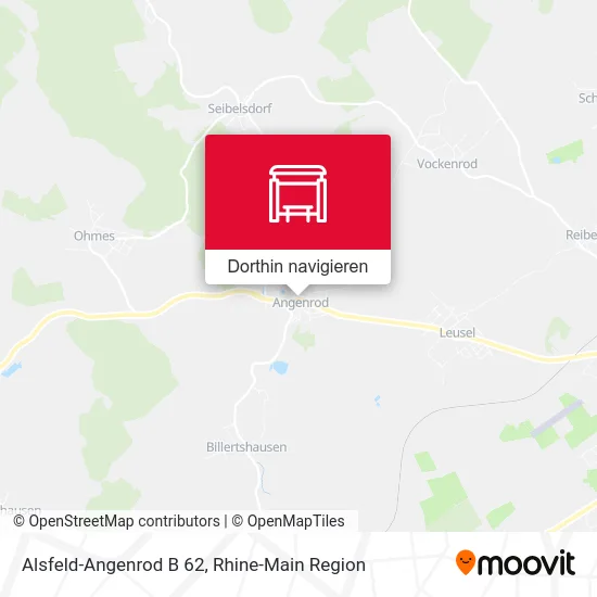 Alsfeld-Angenrod B 62 Karte