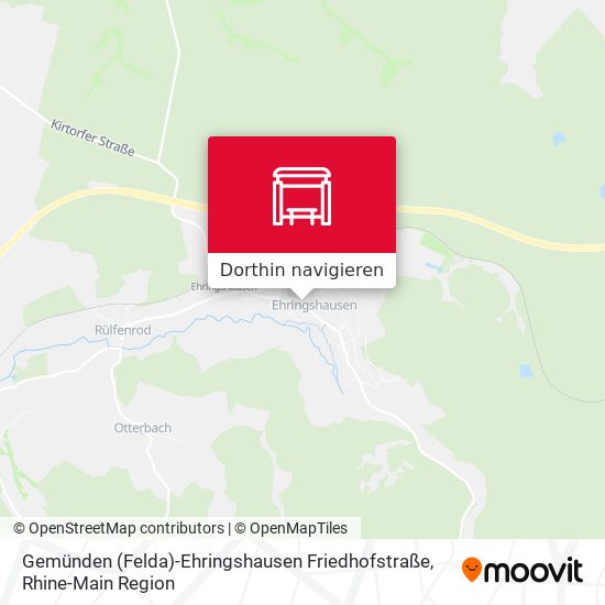 Gemünden (Felda)-Ehringshausen Friedhofstraße Karte