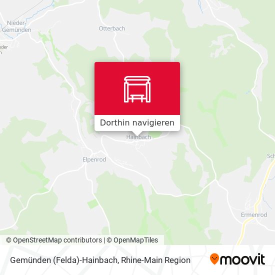 Gemünden (Felda)-Hainbach Karte