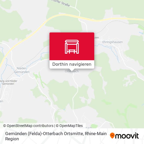 Gemünden (Felda)-Otterbach Ortsmitte Karte