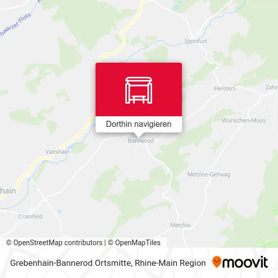 Grebenhain-Bannerod Ortsmitte Karte