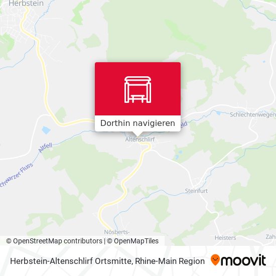 Herbstein-Altenschlirf Ortsmitte Karte