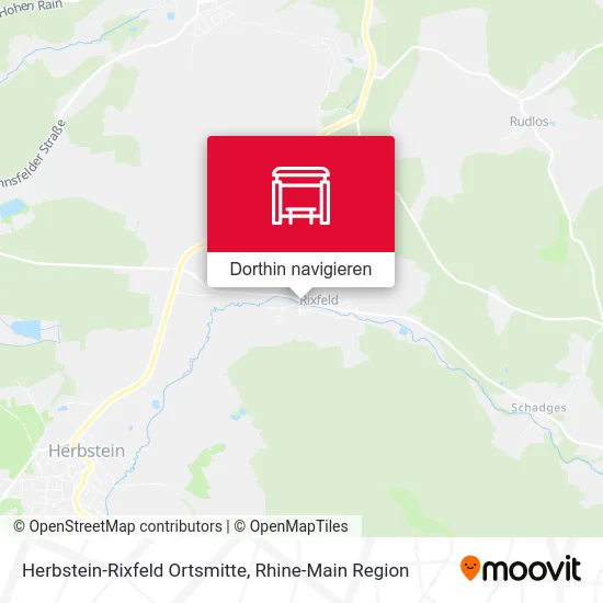 Herbstein-Rixfeld Ortsmitte Karte