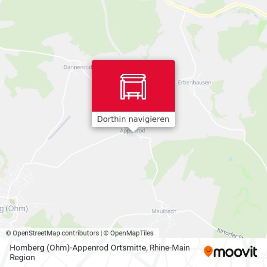 Homberg (Ohm)-Appenrod Ortsmitte Karte