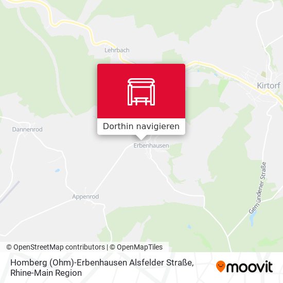 Homberg (Ohm)-Erbenhausen Alsfelder Straße Karte