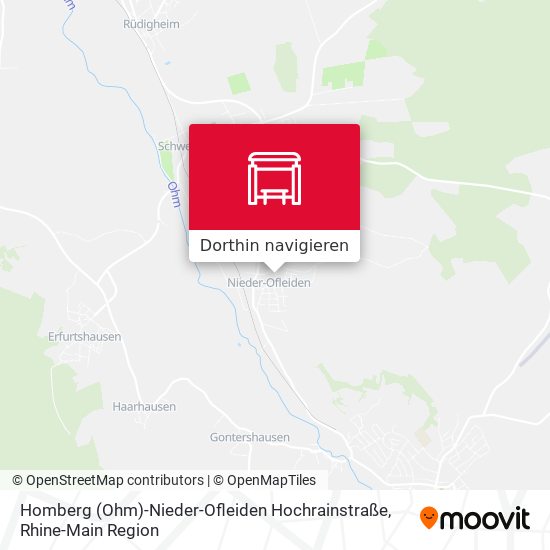 Homberg (Ohm)-Nieder-Ofleiden Hochrainstraße Karte