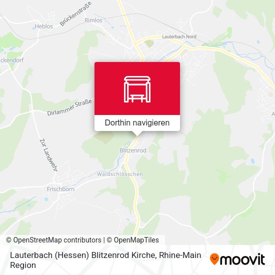 Lauterbach (Hessen) Blitzenrod Kirche Karte
